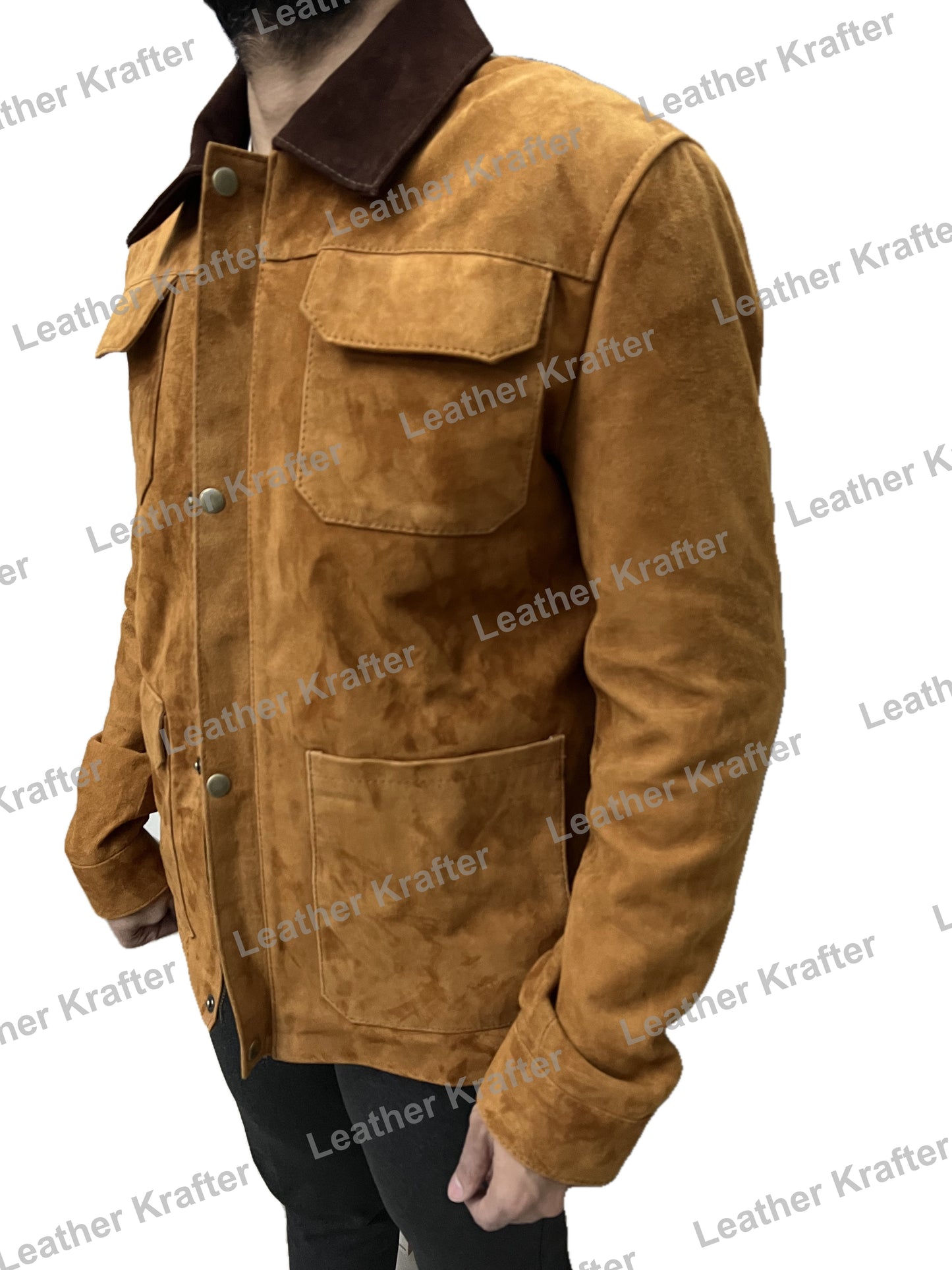Joel Miller The Last Of Us TLOU Trucker Cowboy Real Suede Leather Jacket