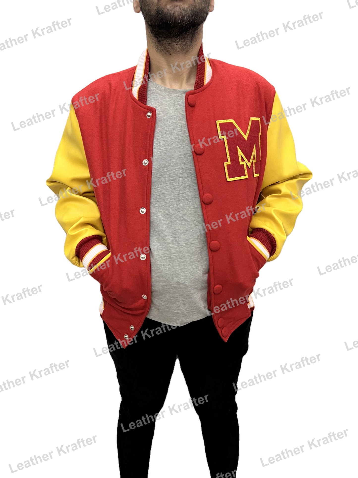 MJ Thriller Michael Jackson Bomber Lettermen Varsity Wool Jacket