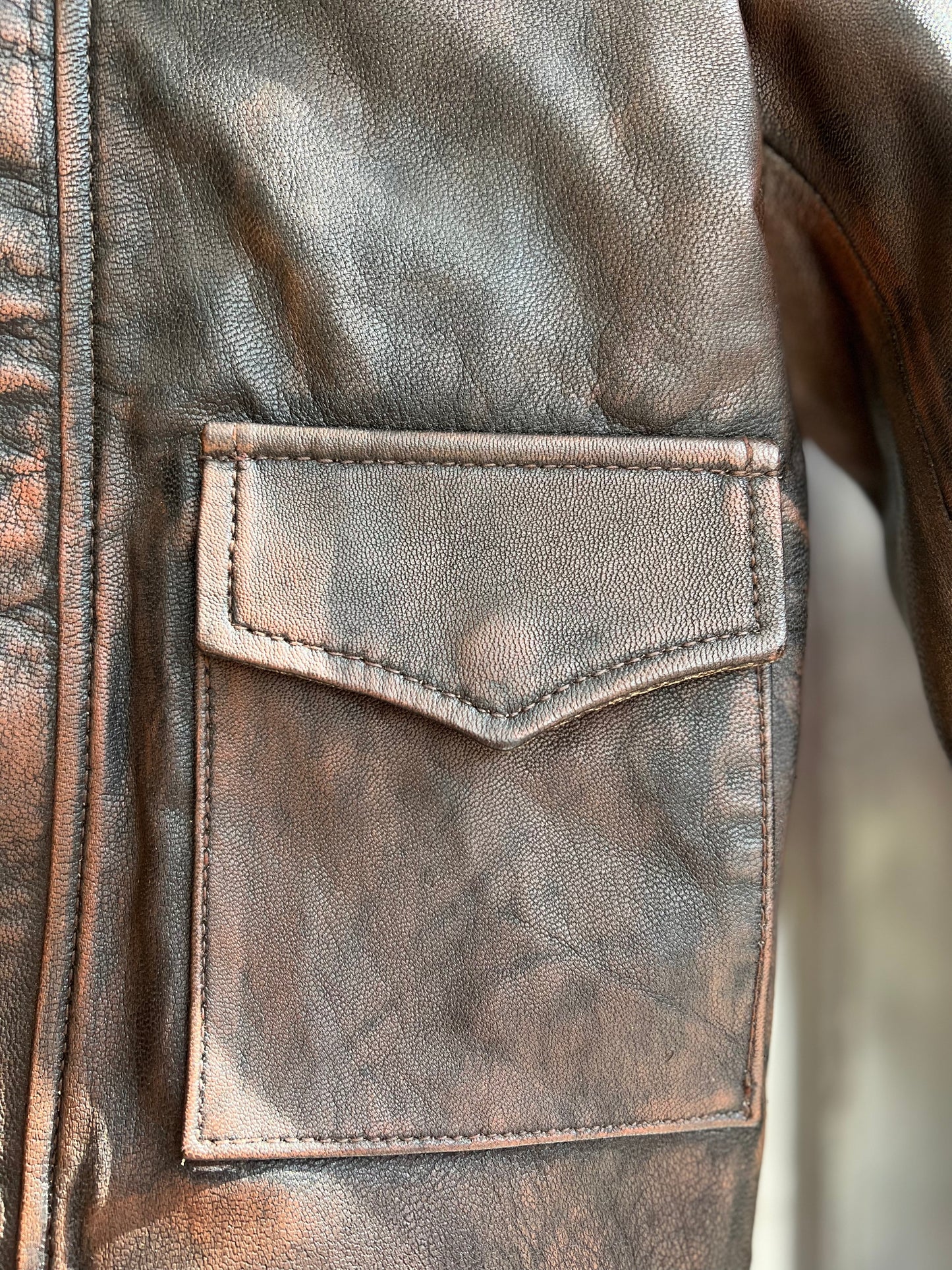 Kids Indiana Jones Harrison Ford Toddler Distressed Real Leather Jacket