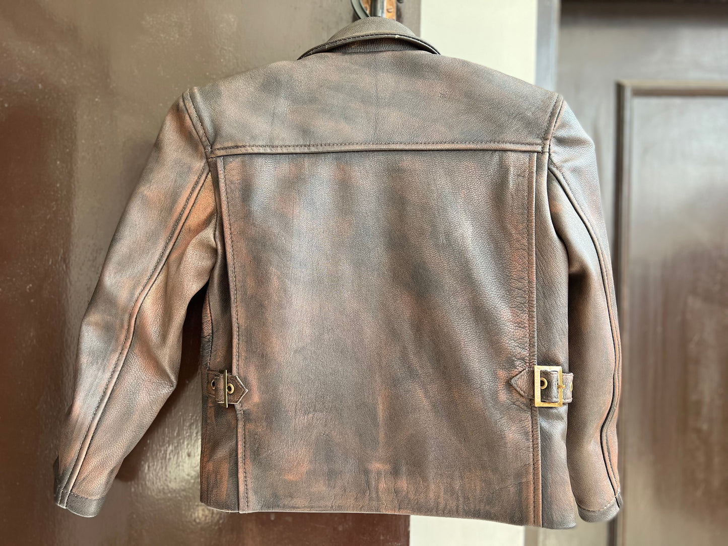 Kids Indiana Jones Harrison Ford Toddler Distressed Real Leather Jacket