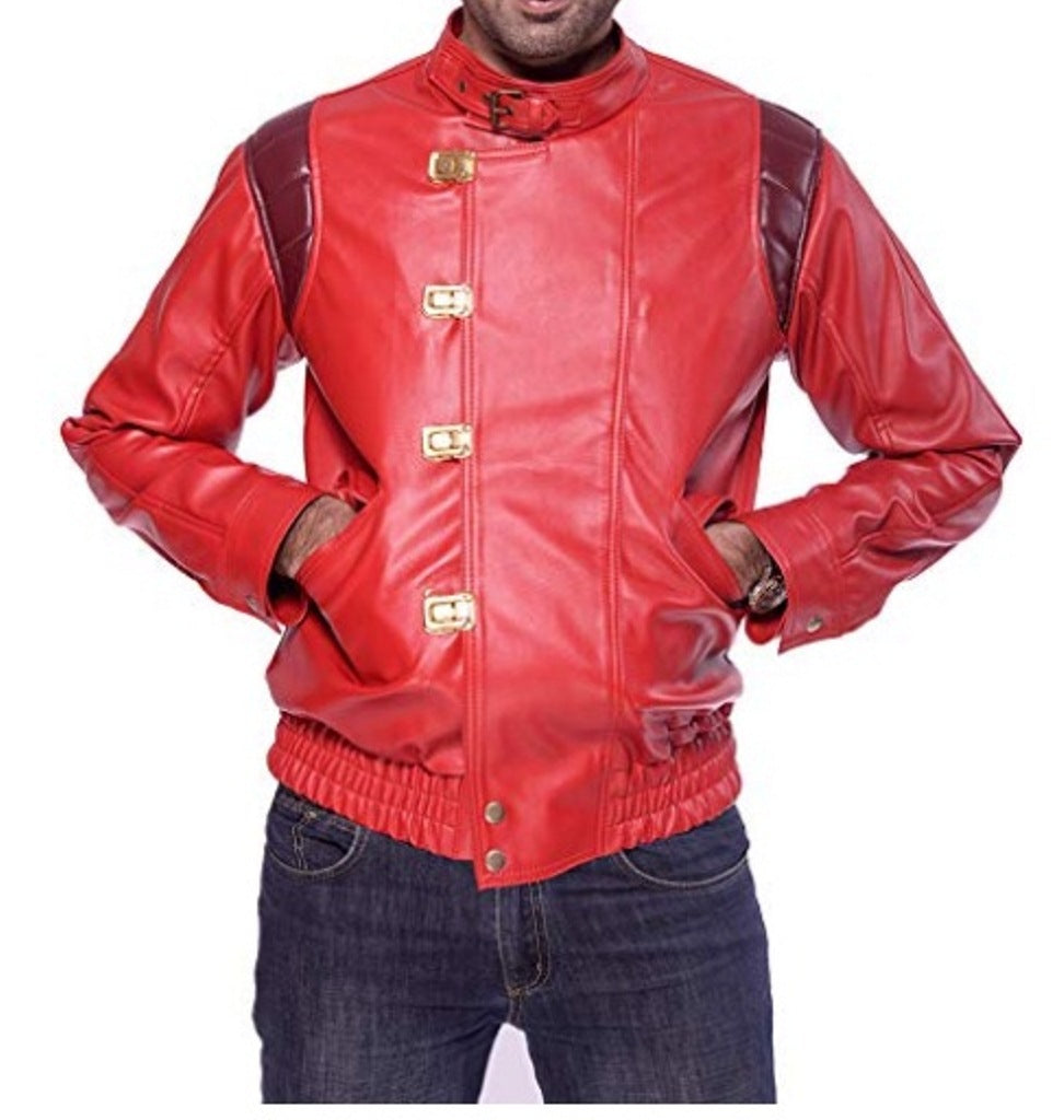 Akira Kaneda Capsule Anime Bomber Biker Real Leather Jacket