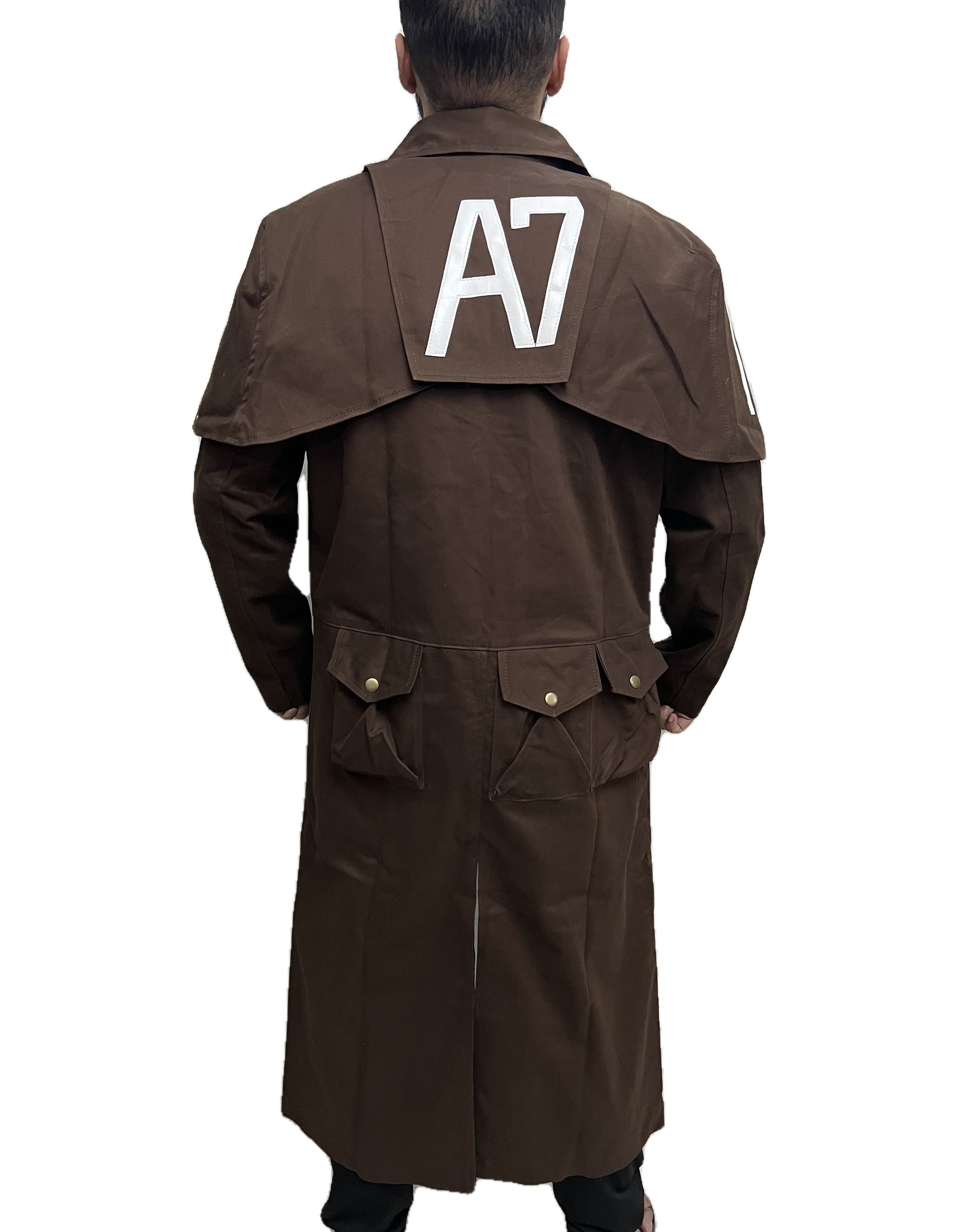 Fallout New Vegas NCR Ranger Long Coat with A7 insignia printed on back – NCR Ranger cosplay costume