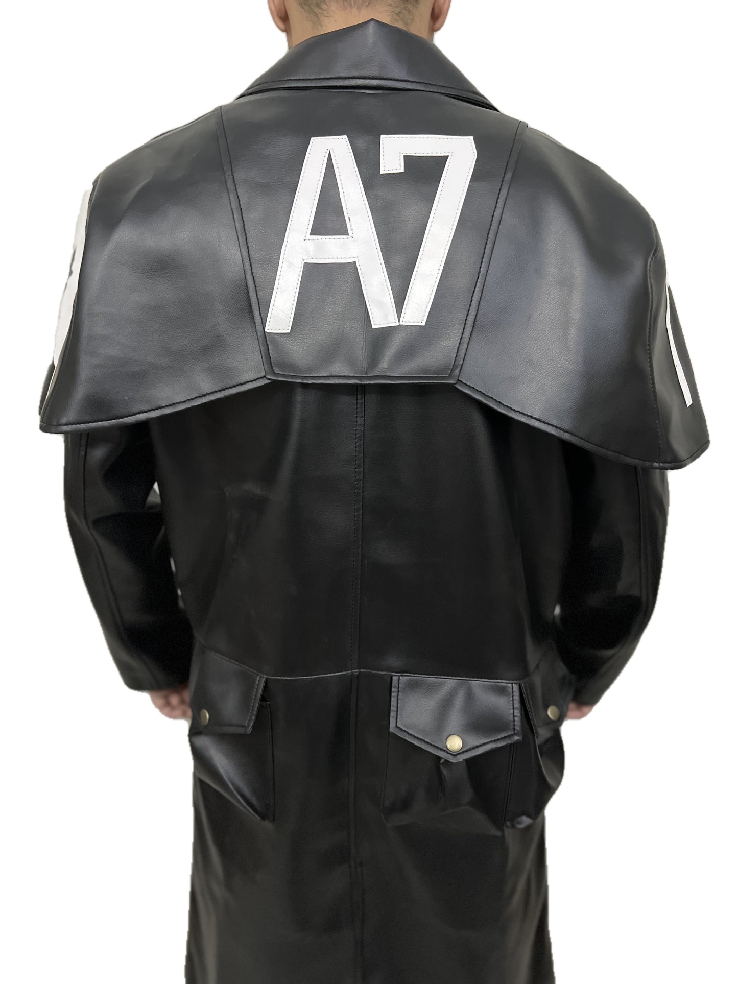 Closeup back of NCR Ranger Duster Coat A7 shoulder cape