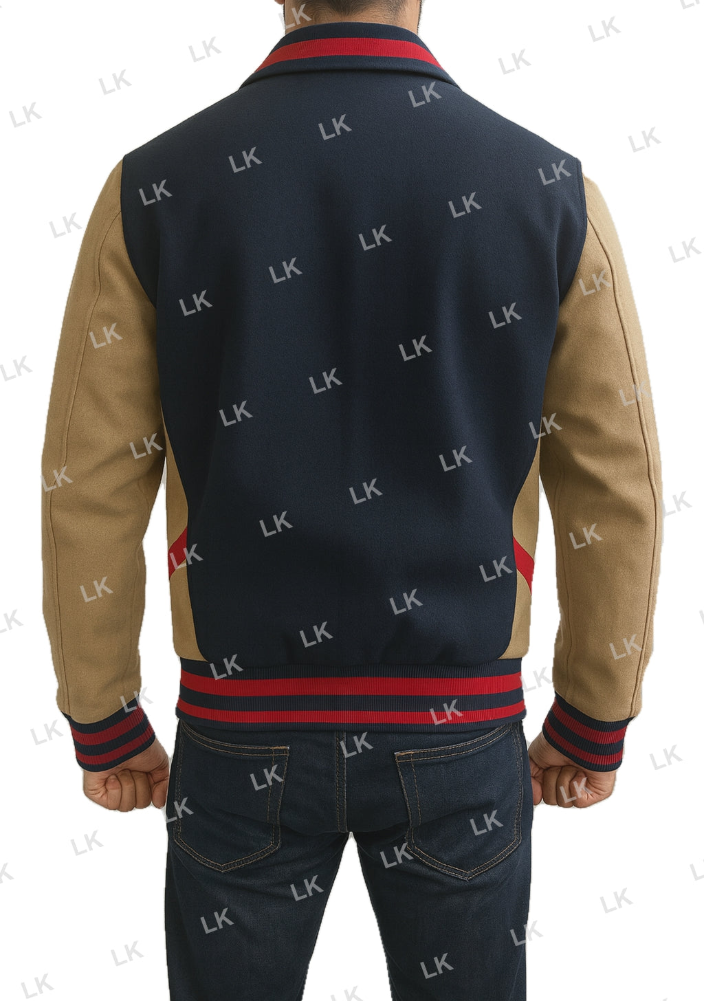 Will Byers Stranger Things 5 Noah Schnapp Varsity Bomber Jacket Back View 