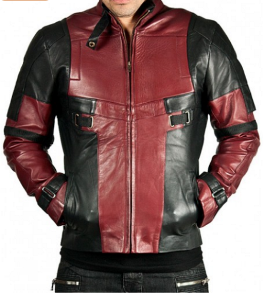 Deadpool Wade Wilson Ryan Reynolds Biker Real Leather Jacket