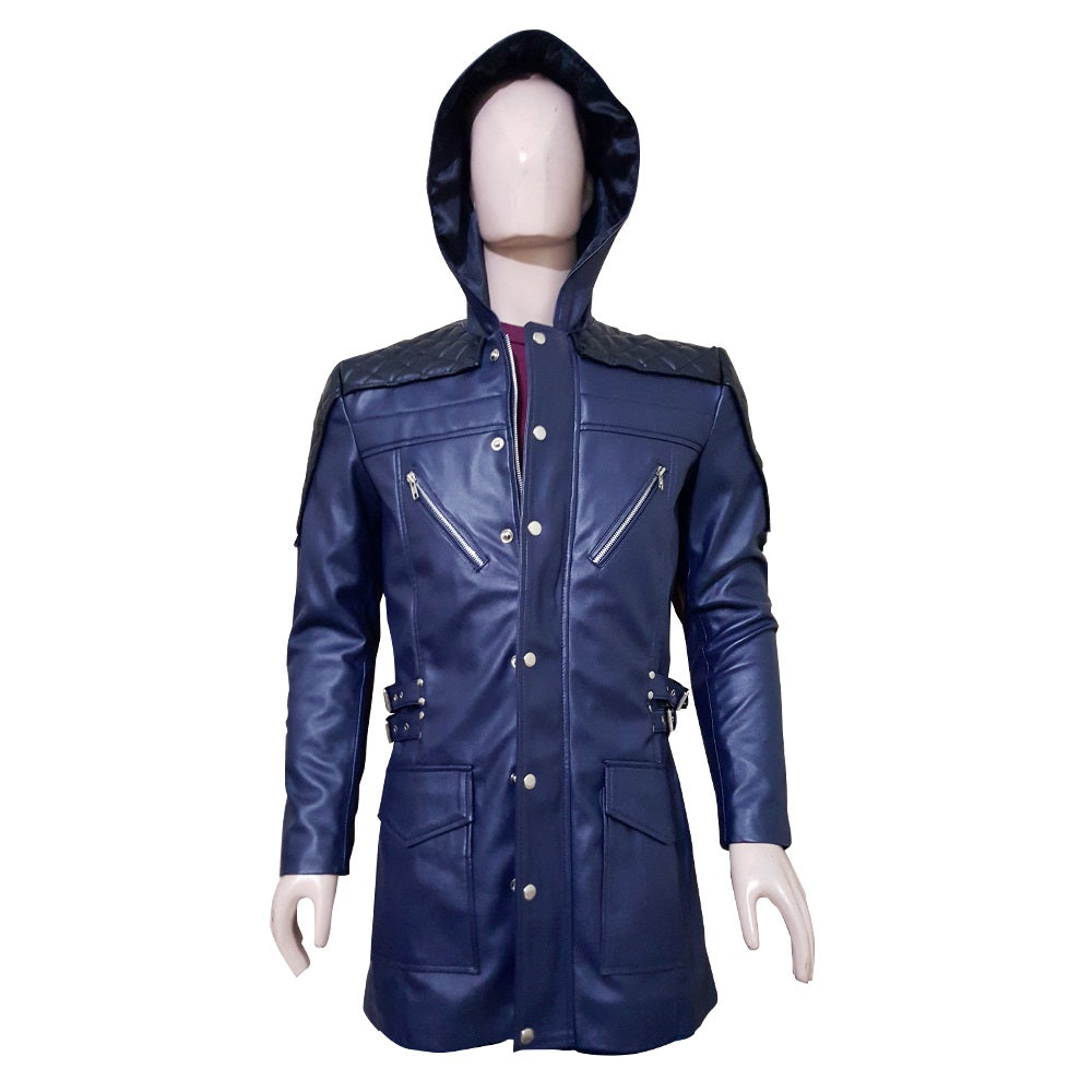 Devil May Cry 5 DMC Nero Trench Coat Real Leather Jacket
